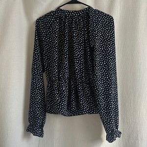 Polka dot long sleeve blouse